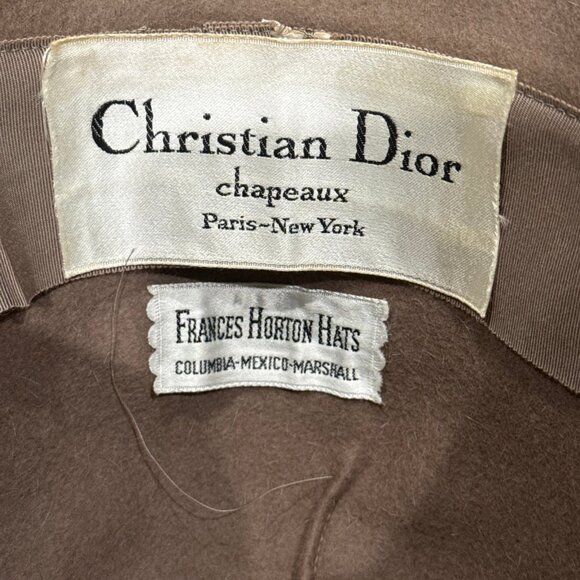 Vintage Christian Dior Chapeaux Fur Hat Mink Brown Paris New York - Picture 5 of 6